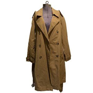 Perfect, classic camel-color raincoat trenchcoat